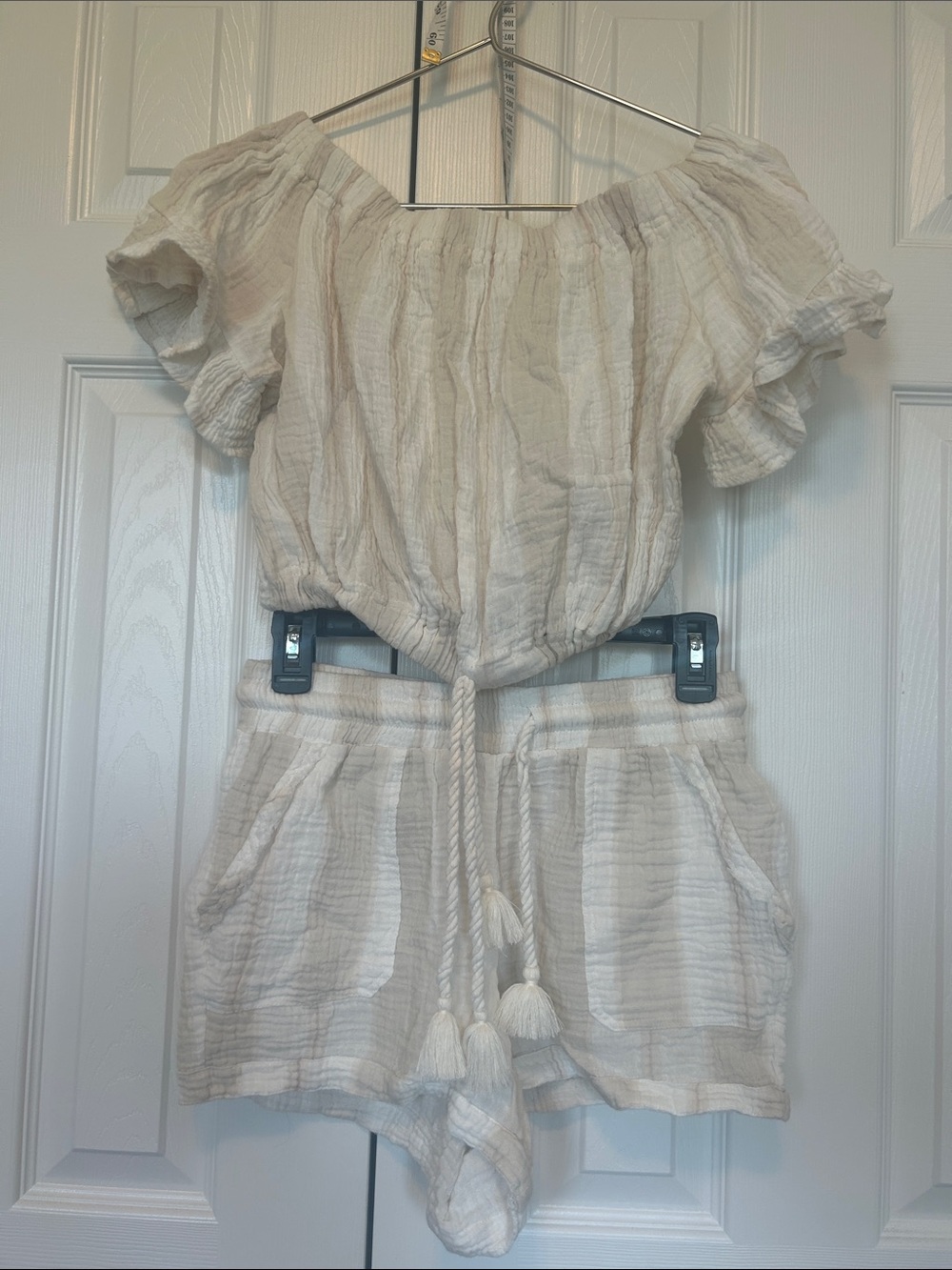 Ocean Drive 2 Piece Matching Set Shorts and Crop Top, size S